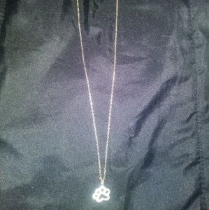 Real 9.25 silver chain with paw print